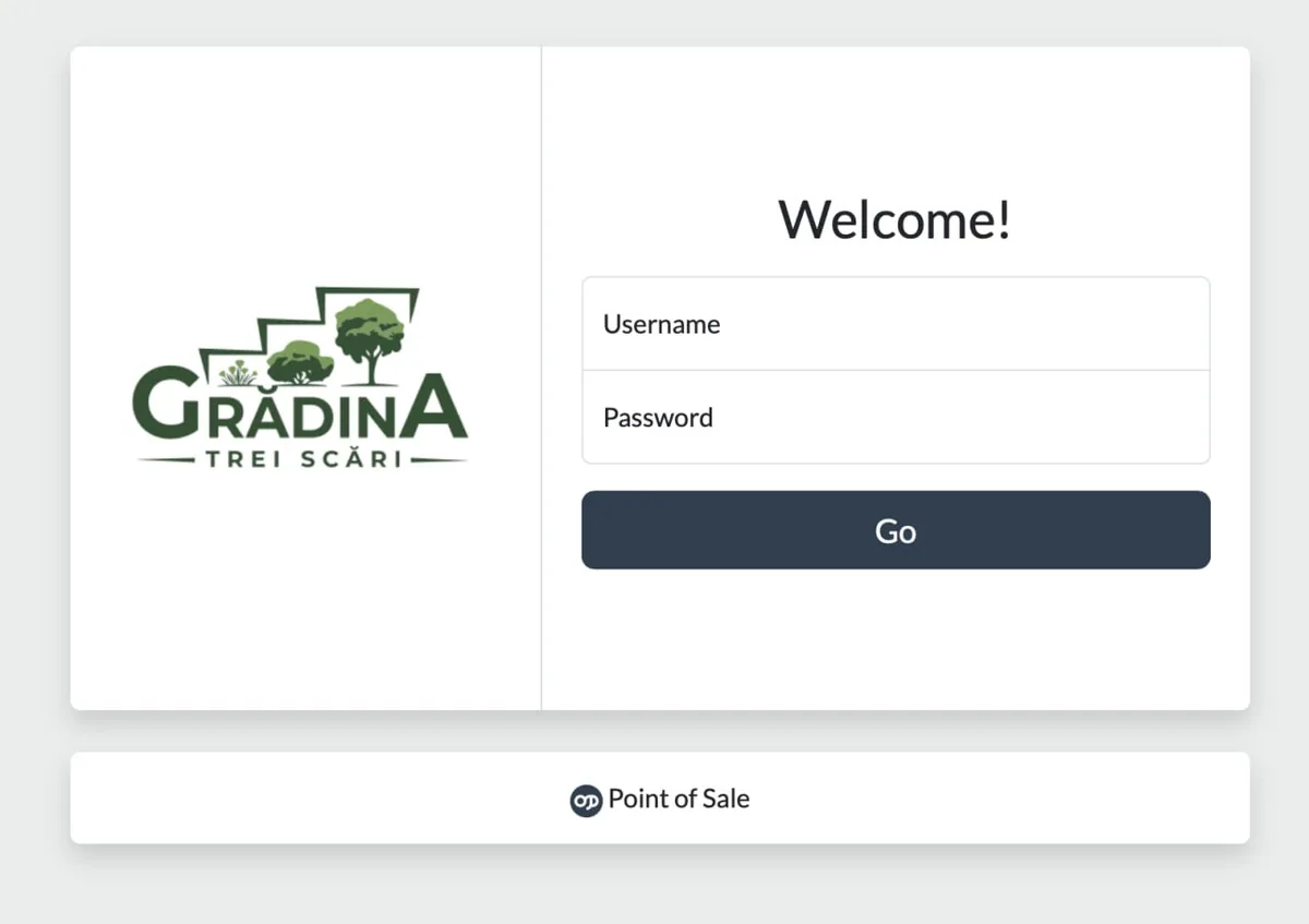 Sign-in to a shop’s point-of-sale system with its own logo